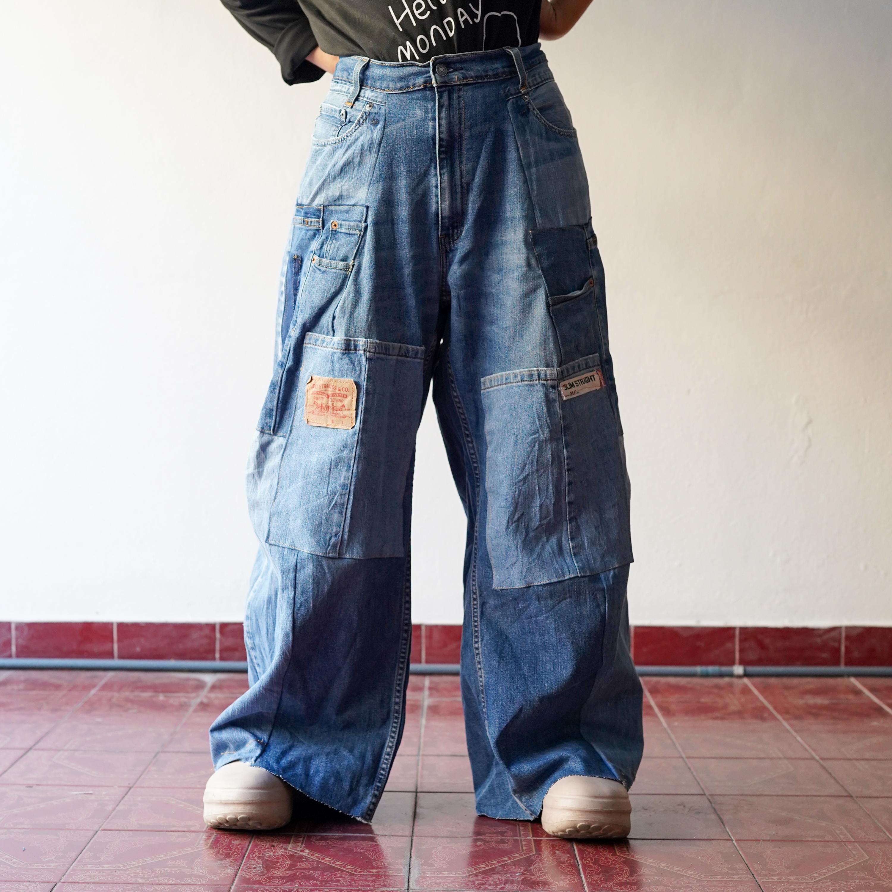 パンツ GO WEST / custom denim painter pants 38