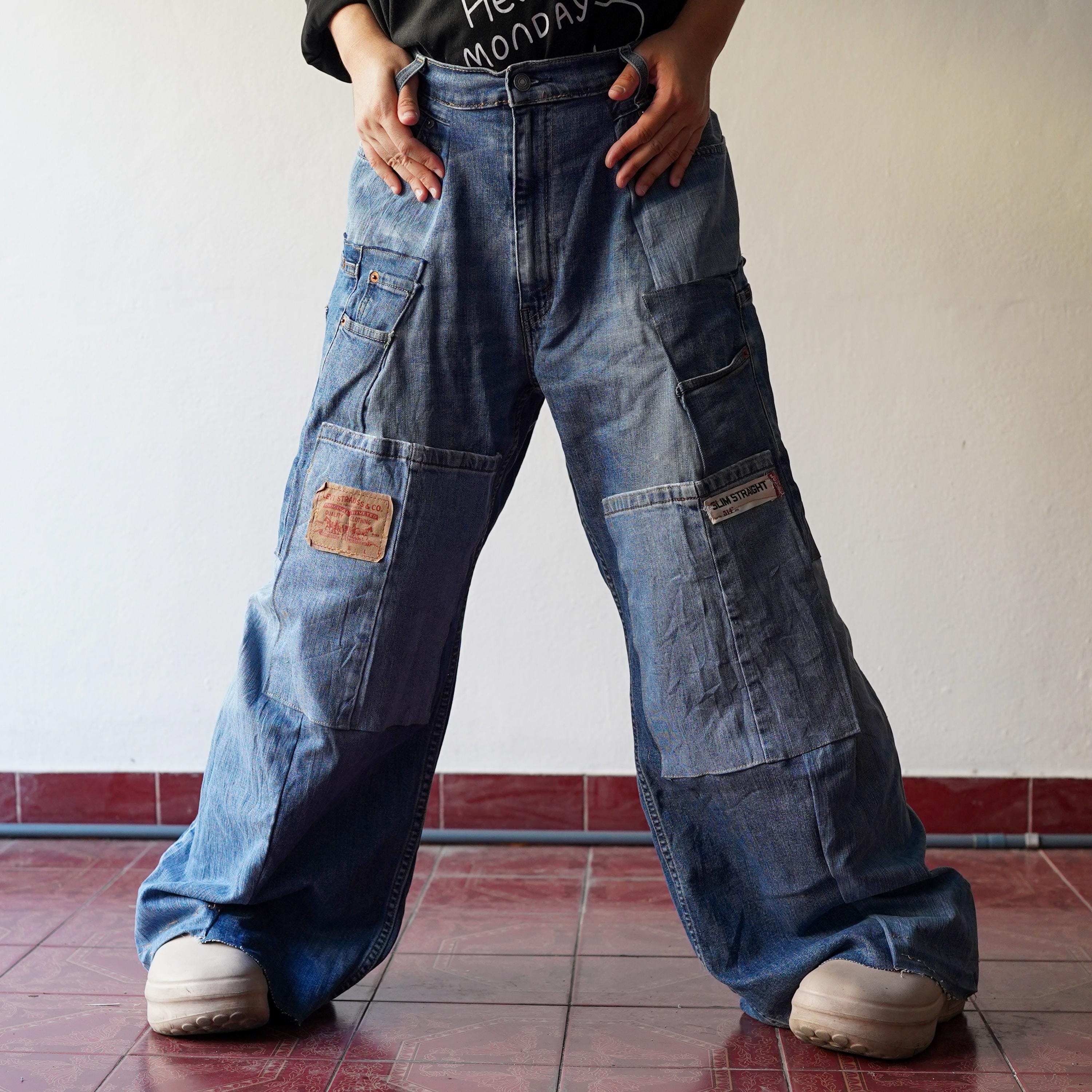 パンツ Embroidery Patchwork Trousers/BLK 38 Embroidery Patchwork Trousers/BLK 38（Denim Embroidery Pants