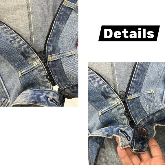 Handcrafted Upcycled Denim Patchwork Shacket – Re… - image 12