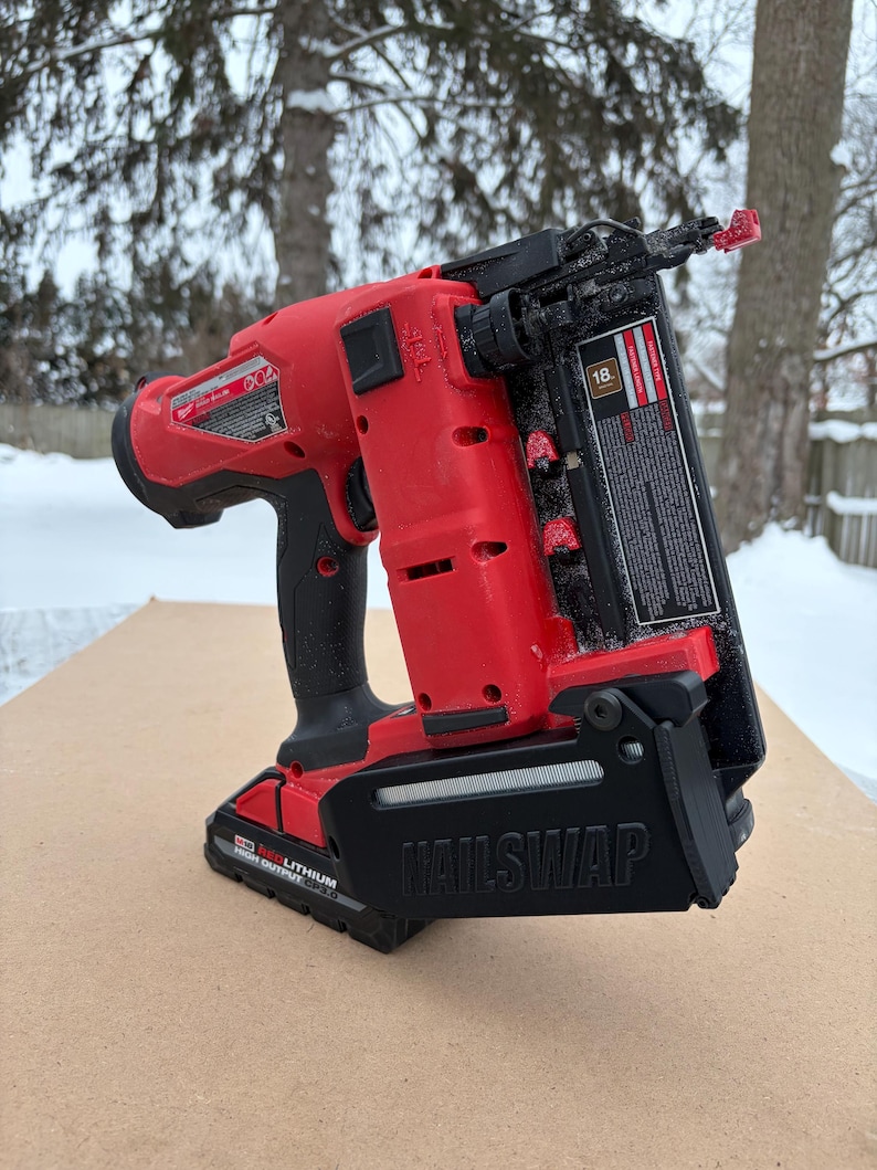 NAILSWAP Spare Nail Compartment for Milwaukee M18 18 Ga. Brad Nailer image 1