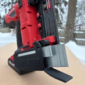 NAILSWAP Spare Nail Compartment for Milwaukee M18 18 Ga. Brad Nailer image 2