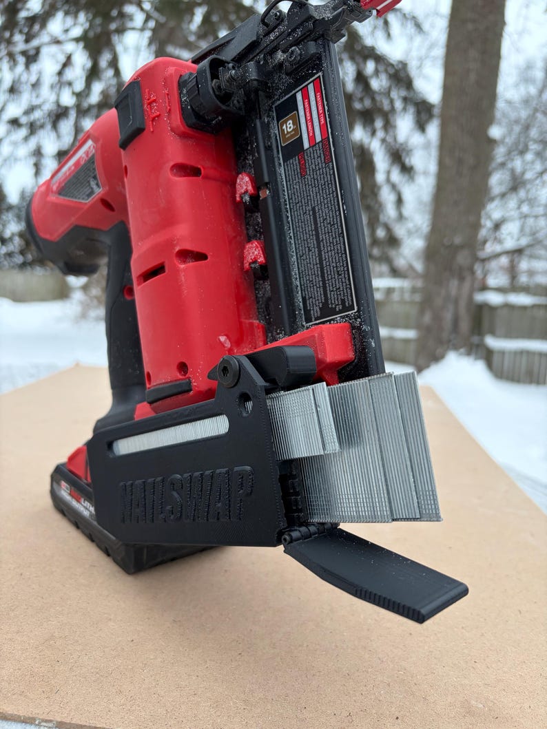 NAILSWAP Spare Nail Compartment for Milwaukee M18 18 Ga. Brad Nailer image 2