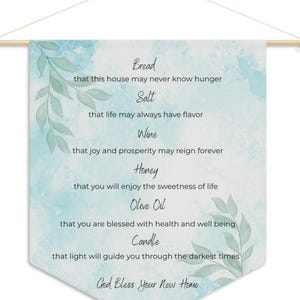 Bread Salt Wine Poem Pennant Housewarming Gift Housewarming Poem New Neighbors New Homeowners New Home Gift Basket its a wonderful life