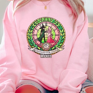 Wicked Movie Stained Glass Sweatshirt Defying Gravity Wicked Movie Fan Gift Broadway Gift Musical Gift Theater Lover Gift Musical Gift