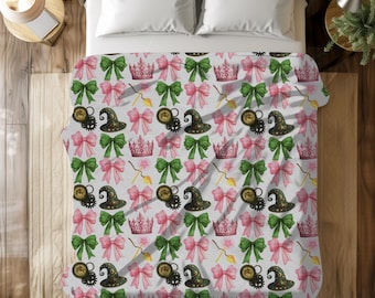 Wicked Plush Blanket Coquette Defying Gravity Wicked Movie Fan Gift Broadway Bag Glinda Elphaba Ariana Cynthia Broadway Gift Musical