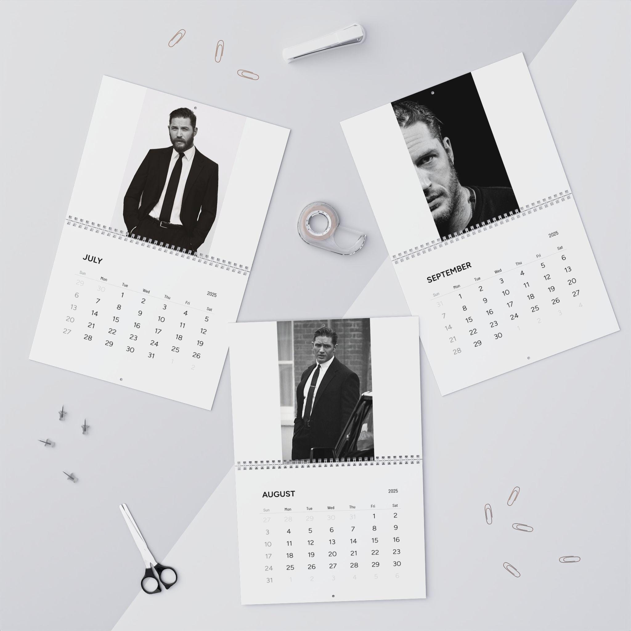 Tom Hardy 2025 Calendar Tom Hardy Fan Tom Hardy Gift Tom Hardy Sticker
