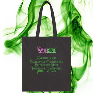 Wicked Movie Elphaba Tote Bag Defying Gravity Wicked Movie Fan Gift Glinda Broadway Gift  Musical Gift Theater Lover Gift Musical Gift