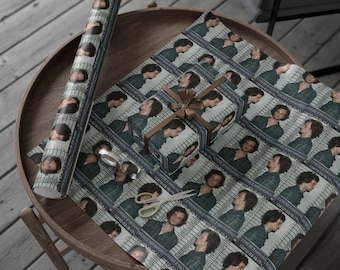 Spencer Reid Mugshot Wrapping Paper Gift Wrap Criminal Minds Fan Gift True Crime Fan Gift Criminal Minds TV Series Matthew Gray Gubler