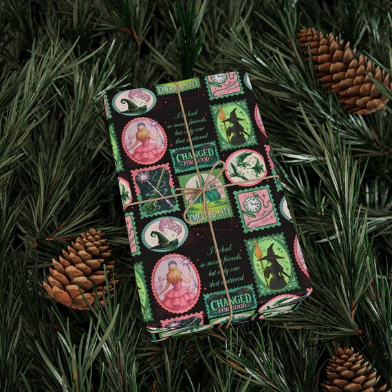 Wicked Movie Wrapping Paper Gift Wrap Defying Gravity Wicked Movie Fan Gift Broadway Gift  Musical Gift Theater Lover Gift Musical Gift