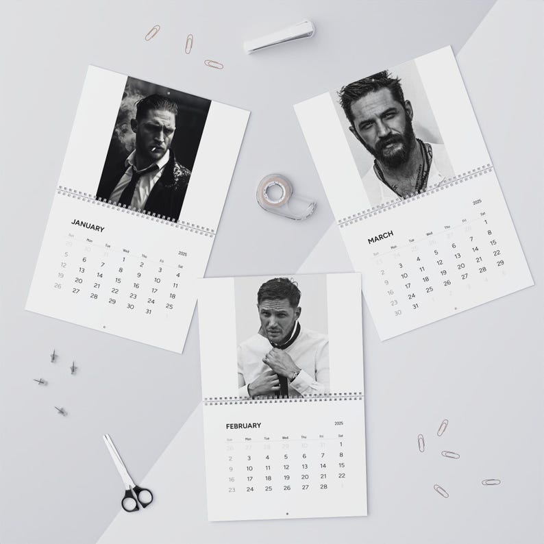 Tom Hardy 2025 Calendar Tom Hardy Fan Tom Hardy Gift Tom Hardy Sticker