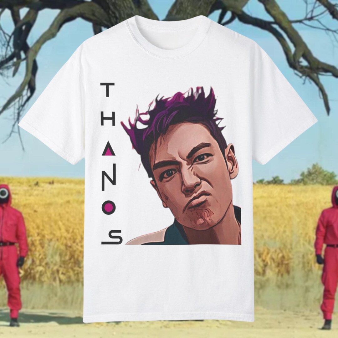 イカゲーム T.O.P THANOS T-shirt Mサイズ 白/ピンク il_1080xN.6603947975_ei2x.jpg