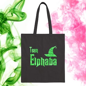 Wicked Movie Team Elphaba Tote Bag  Defying Gravity Wicked Movie Fan Gift Broadway Bag Glinda Elphaba Ariana Cynthia Broadway Gift