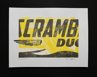 Scrambler — Gel Print Monoprint
