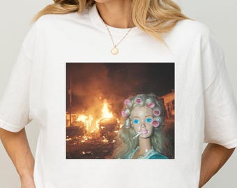 Funny Doll Meme Graphic T-Shirt, Women's Funny Joke T-Shirt ,TikTok Trending Tee,Popular Tshirt Gen Z, Sarcastic Disgusted Doll T-Shirt