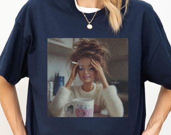Funny Distressed Doll Face Meme T-Shirt, Women's Funny T-Shirt ,Tik Tok Trending Tee,Popular Tshirt Gen Z, Gift For Woman, Weird Shirt