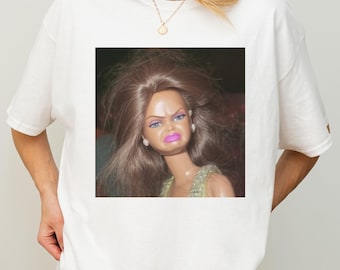Funny "Disgusted" Doll Face Meme T-Shirt, Women's Funny T-Shirt ,Tik Tok Trending Tee,Popular Tshirt Gen Z, Gift For Woman, Weird Shirt