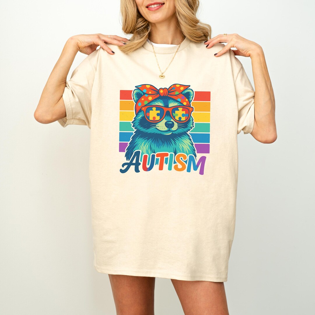 Racoon Autism Shirt, Adapt Advocate Inclusion, Autism Day, Accept Adapt ...