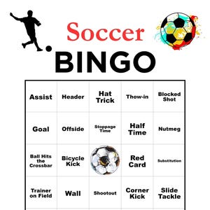 25 Fußball Bingo Karten, Fußball, Familienspiele, Kinderspiele, Fußballparty, Sport Bingo, druckbare Spiele, digitale Spiele, Fifa, Spieleabend