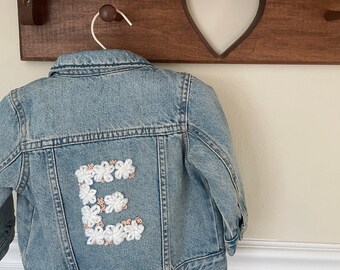 Custom Name Jean Jacket for Babies, Toddlers, and Kids | Handmade Personalized Embroidery