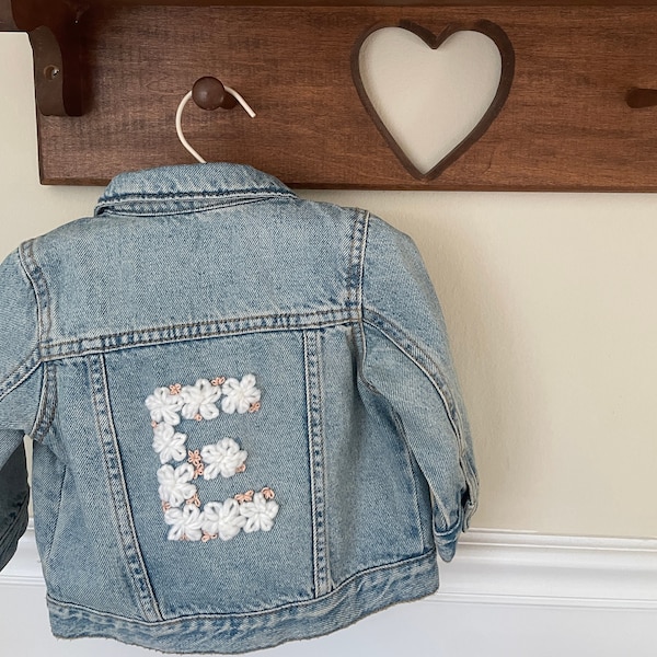 Custom Name Jean Jacket for Babies, Toddlers, and Kids | Handmade Personalized Embroidery