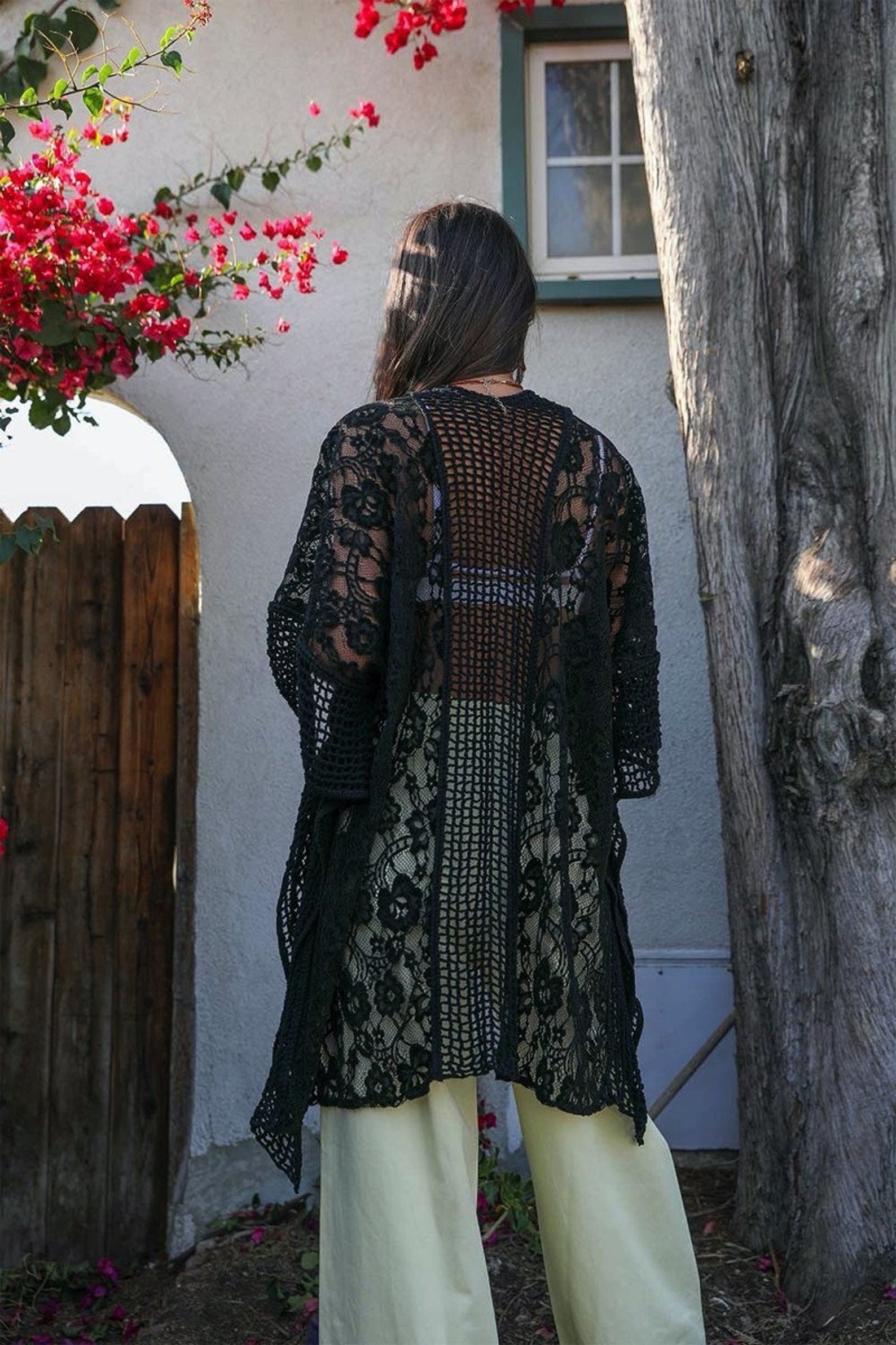 CROCHET KIMONO DUSTER MIRA main image 1