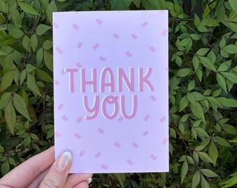 Pink Thank You Card