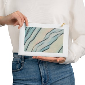 Custom Stylish Canvas Travel Accessory Pouch Cosmetic Case Toiletries Bag Makeup Bag Tropical Abstract Beach Theme Durable Lined