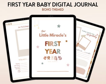 BOHO Digital Baby Book Journal, Baby First Year, Baby Memory Journal, Mom Life Journal, Baby Daily Log, Pregnancy Journal, Mother's day