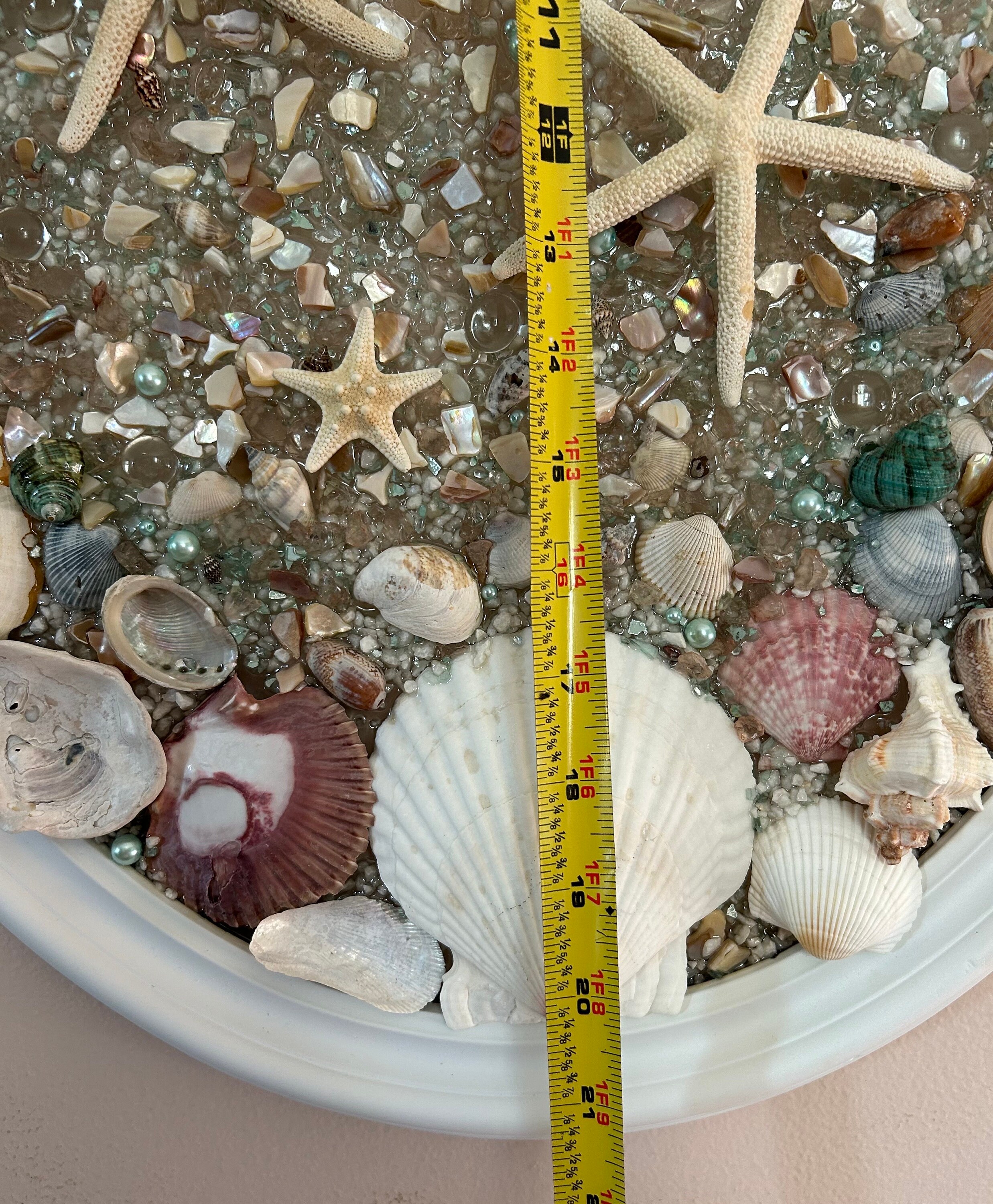 Seashell Resin Art/beach House Decor/coastal Wall Art/starfish Sea ...