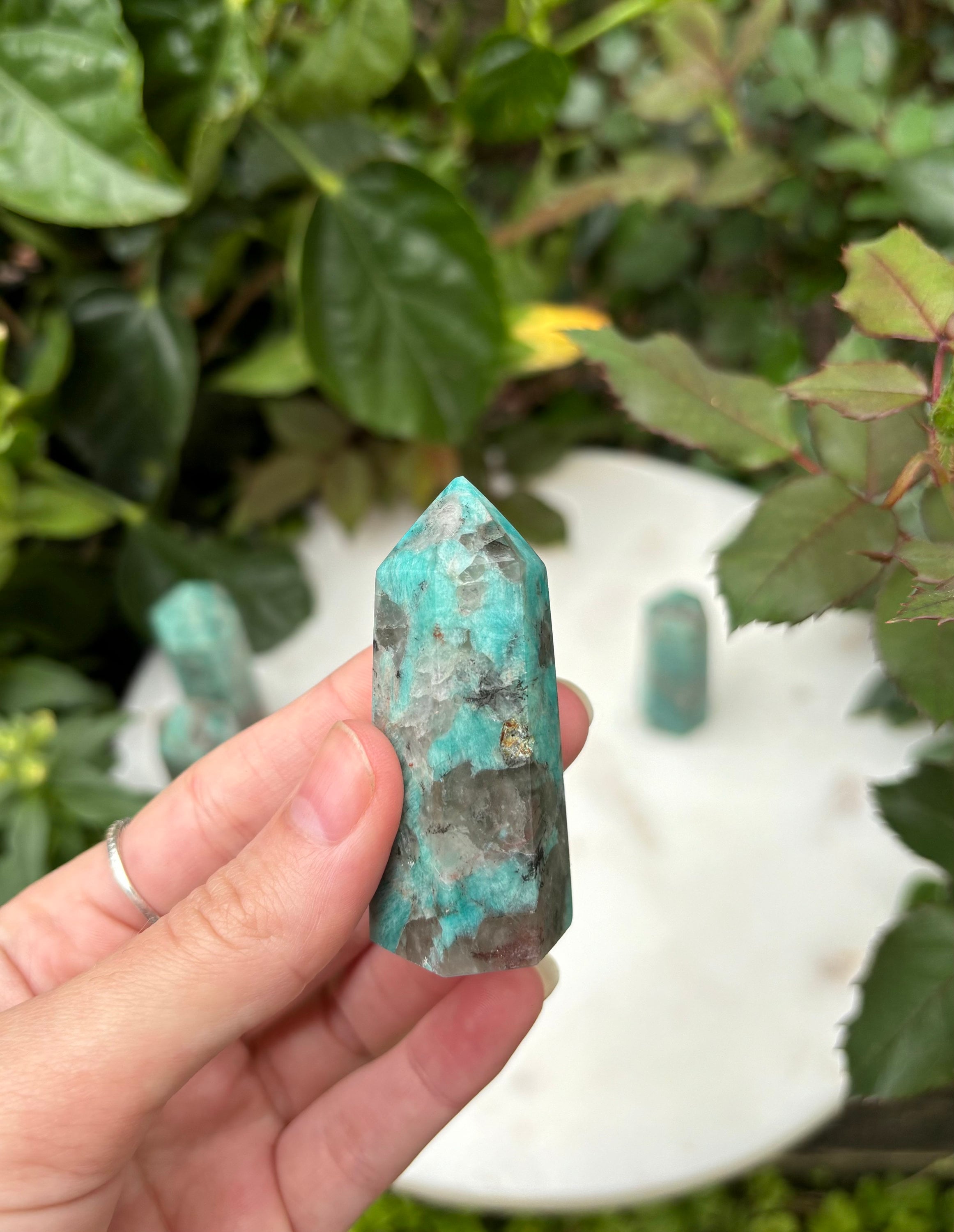 Amazonite Mixed With Smoky Quartz Towers *YOU PICK* Natural Polished ...