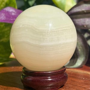 White Jade Sphere- Home Decor- Natural Crystal Stone