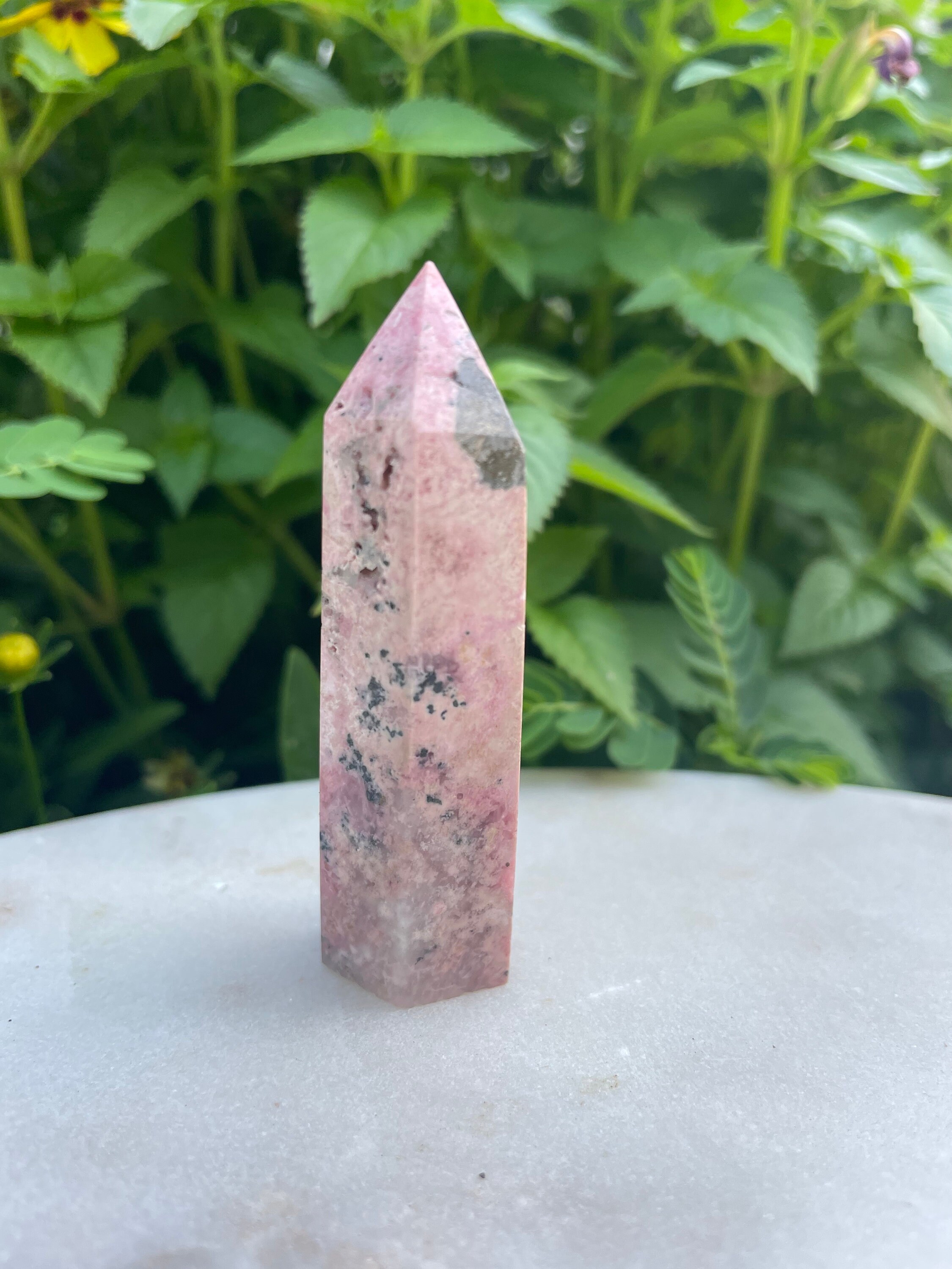 Rhodochrosite Tower - Crystal Home Decor - Natural Stone