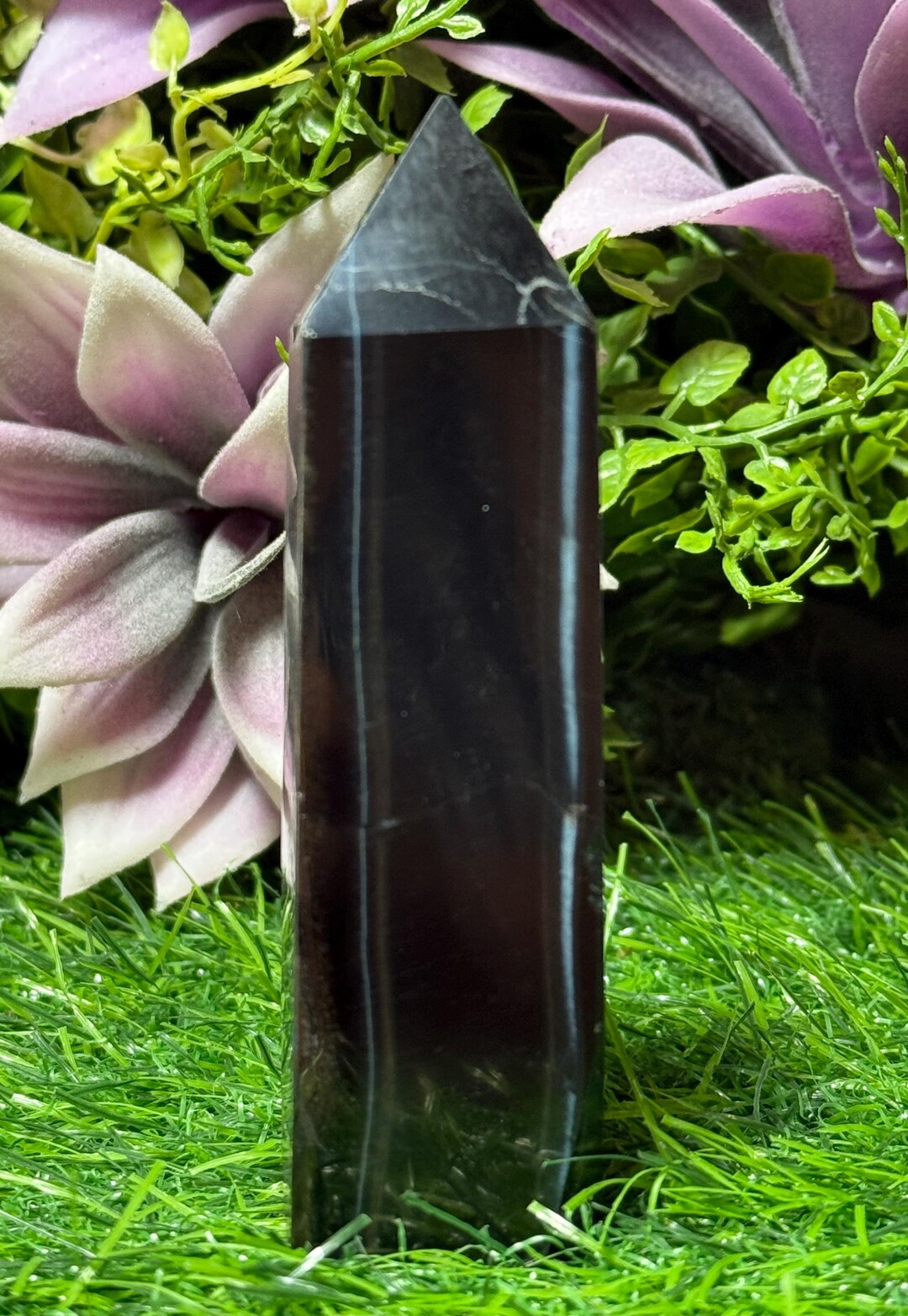 Blue Tigers Eye Tower - Natural Stone - Crystal Home Decor - - Etsy