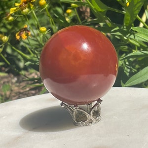 Carnelian Sphere - Crystal Home Decor - Natural Stone