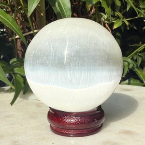 Selenite Sphere - Crystal Home Decor - Natural Stone
