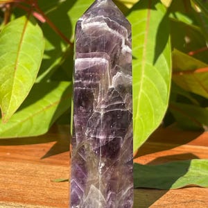 Dream Amethyst Tower - Point - Polished Natural Stone - Crystal Home Decor -
