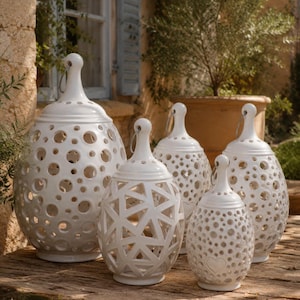 White lantern for hanging and standing - indoor and outdoor use