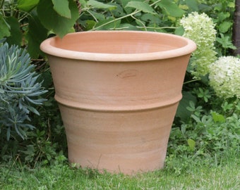 Jardinière en terre cuite - résistante au gel et fabriquée à la main de 30 et 40 cm de haut