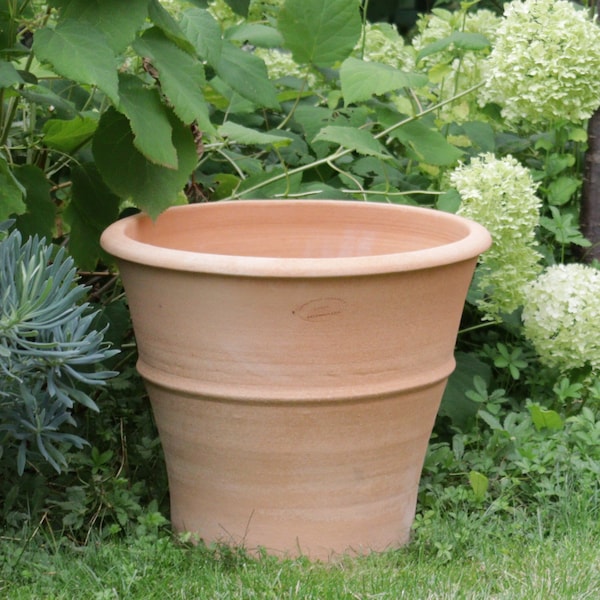 Jardinière en terre cuite - résistante au gel et fabriquée à la main de 30 et 40 cm de haut