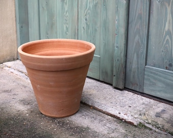 Jardinière pot de fleurs en terre cuite - antigel et fait main 25 et 30 cm de hauteur