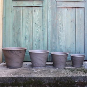 Vaso da fiori grigio basalto, altezza 11 cm, 20 cm, 24 cm, 27 cm