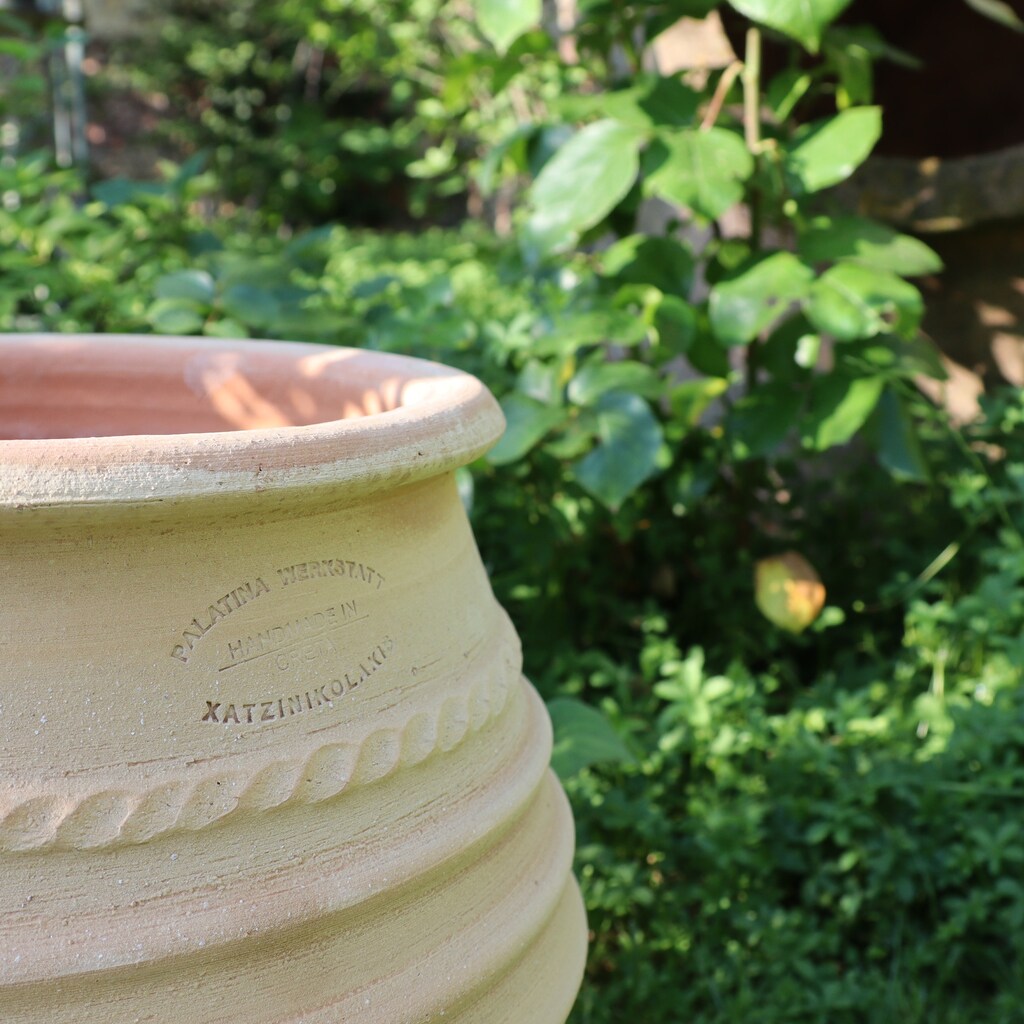 Anfora In Terracotta Cistus 40 Cm | Vaso In Argilla Fatto A Mano In Grecia | Resistente Al Gelo