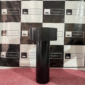 Luxurious Black Marble Freestanding Washbasin | Handcrafted Natural Stone Bathroom Sink | Modern Pedestal Basin.