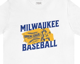 T-shirt de baseball rétro Milwaukee, Chemises de baseball, Chemise de baseball rétro, Chemise de fan de baseball, T-shirts pour fans de sport, Brasseurs, T-shirt Gameday, Jouer au ballon