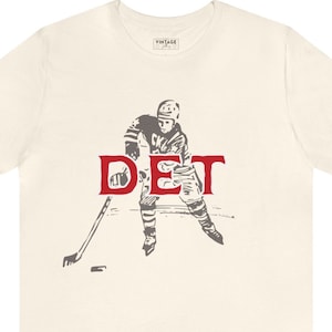 Detroit Hockey Tee, Retro Hockey T-shirt, Redwings Tees, Hockey Tees, Red Wings, DET, Winter classic, Hockey Apparel