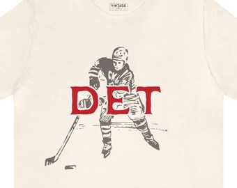 Detroit Hockey Tee, Retro Hockey T-shirt, Redwings Tees, Hockey Tees, Red Wings, DET, Winter classic, Hockey Apparel