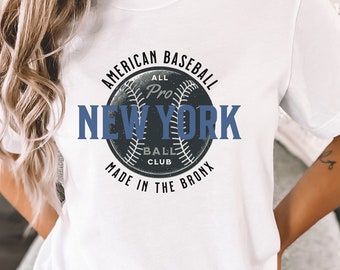 New York Baseball Retro Tee, Major League Baseball, Yankees, Baseball Apparel, Retro baseball Shirts, Baseball Fan Shirt, Baseball Shirts
