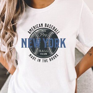 New York Baseball Retro Tee, Major League Baseball, Yankees, Baseball Apparel, Retro baseball Shirts, Baseball Fan Shirt, Baseball Shirts
