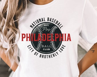 Camiseta retro de béisbol de Filadelfia, Filis, camiseta del equipo de béisbol femenino, camisetas de juego de béisbol, camisetas de entrenamiento de primavera, béisbol unisex