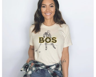 Boston Hockey Tee, Retro Hockey T-shirt, Boston Tees, Hockey Tees, Bruins, BOS, Winter classic, Hockey Apparel